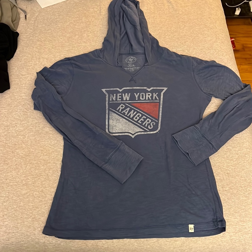 New York rangers 47 brand hoodie long sleeve shirt